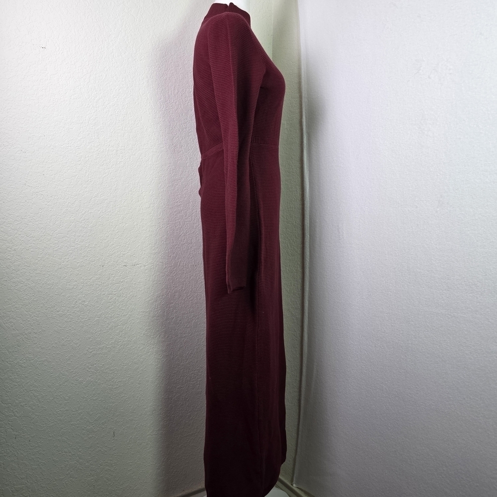 Lulus Burgundy Cutout Knit Maxi Sweater Dress Women’s XL NWT Long Sleeve Bodycon - Picture 2 of 11